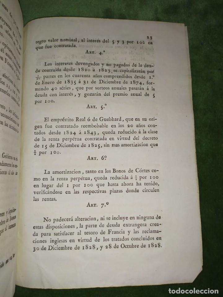Documentos antiguos: 1834. Dictamen de la Comisi&oacute;n de Hacienda. - Foto 8