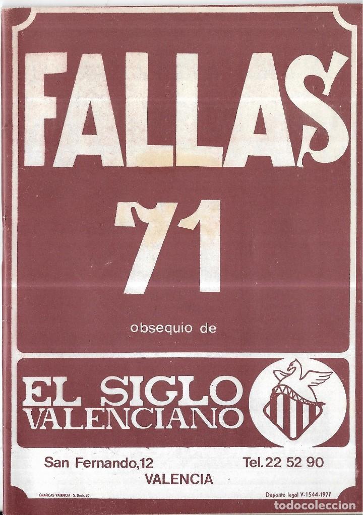 Documentos antiguos: :::: CR98 - FOLLETO FALLAS 71 - CON LOS DIBUJOS DE MAS DE 100 FALLAS - Foto 1