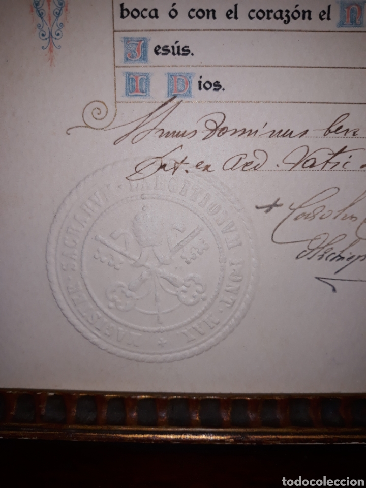 Documentos antiguos: Bendici&oacute;n Apostolica - Foto 3