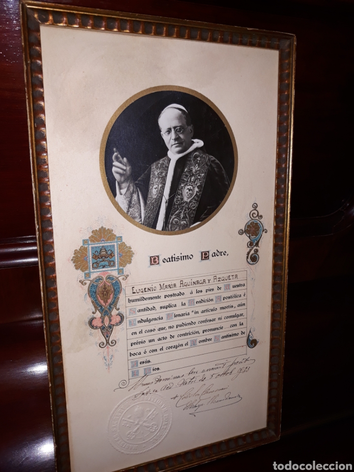 Documentos antiguos: Bendici&oacute;n Apostolica - Foto 1