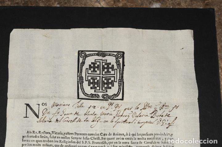 Documentos antiguos: DOCUMENTO RELIGIOSO ESCRITO EN CATALAN - SIGLO XVII - Foto 2