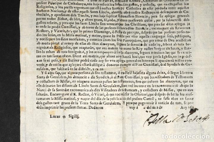 Documentos antiguos: DOCUMENTO RELIGIOSO ESCRITO EN CATALAN - SIGLO XVII - Foto 3