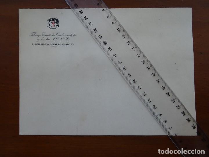 Documentos antiguos: Falange, Delegado Nacional de Excautivos - Foto 1