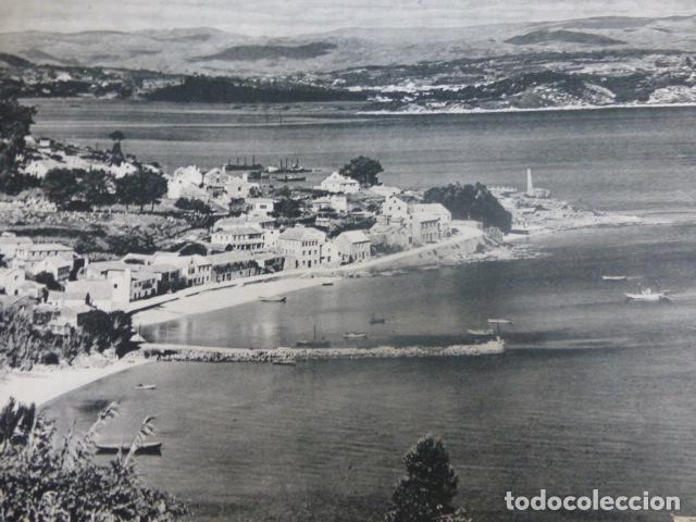 Documenti antichi: NOALLES PONTEVEDRA VISTA ANTIGUA LAMINA HUECOGRABADO A&Ntilde;OS 50