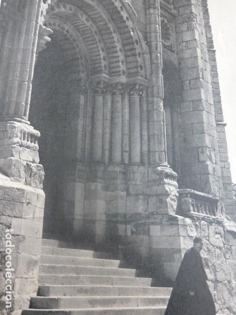 Documenti antichi: ZAMORA CATEDRAL PUERTA DEL OBISPO ANTIGUA LAMINA HUECOGRABADO A&Ntilde;OS 50