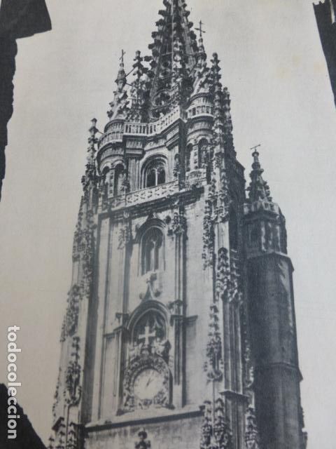 Alte Dokumente: OVIEDO CATEDRAL ANTIGUA LAMINA HUECOGRABADO A&Ntilde;OS 50