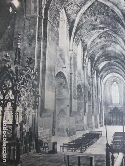 Alte Dokumente: SANTES CREUS TARRAGONA ANTIGUA LAMINA HUECOGRABADO A&Ntilde;OS 50