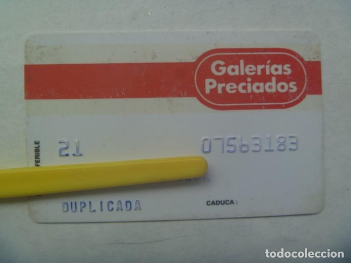 Documentos antiguos: TARJETA DE CLIENTE DE GALERIAS PRECIADOS - Foto 1