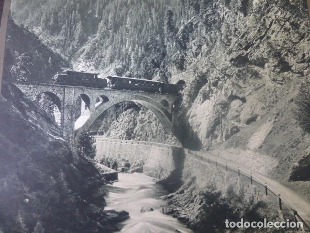 Documentos antiguos: SUIZA PAISAJE ALPINO HUECOGRABADO A&Ntilde;OS 40 18 X 22 CMTS