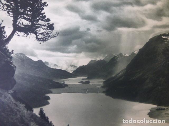 Documentos antiguos: SUIZA PAISAJE ALPINO HUECOGRABADO A&Ntilde;OS 40 18 X 22 CMTS