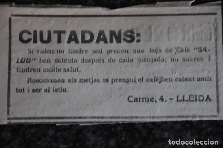 Documentos antiguos: anuncio cafe salud, lerida - Foto 1