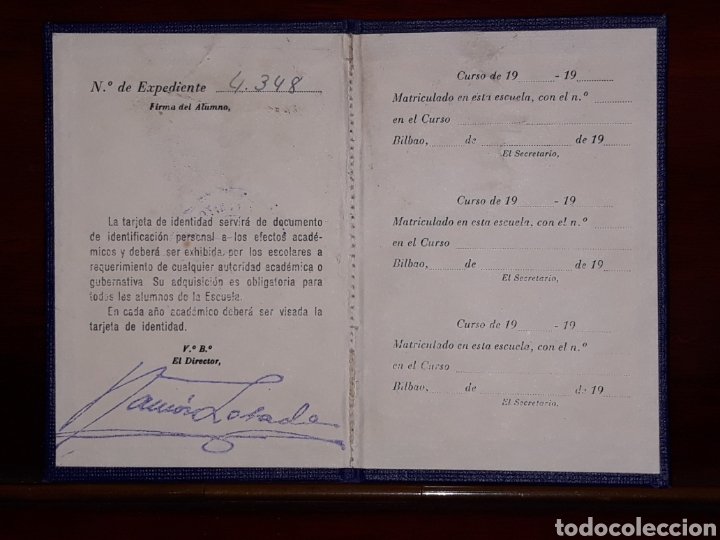 Documentos antiguos: Carnet de estudiante - Foto 3