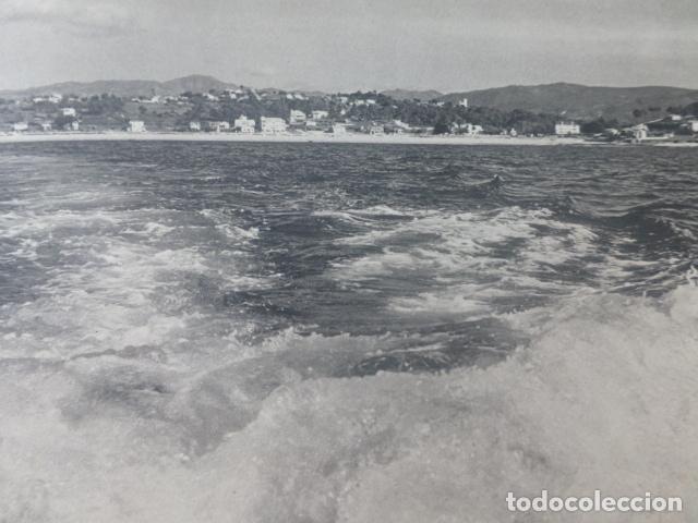 Documentos antigos: BAYONA PONTEVEDRA VISTA ANTIGUA LAMINA HUECOGRABADO A&Ntilde;OS 50