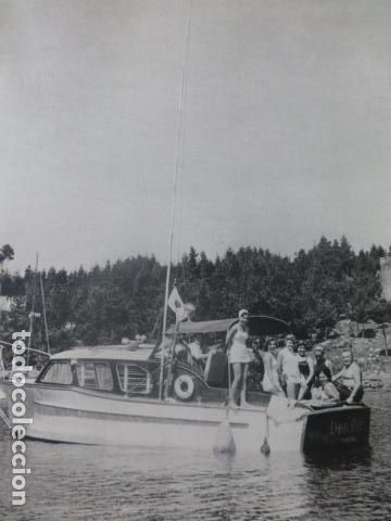 Documents Anciens: BAYONA PONTEVEDRA DEPORTES DE MAR ANTIGUA LAMINA HUECOGRABADO A&Ntilde;OS 50