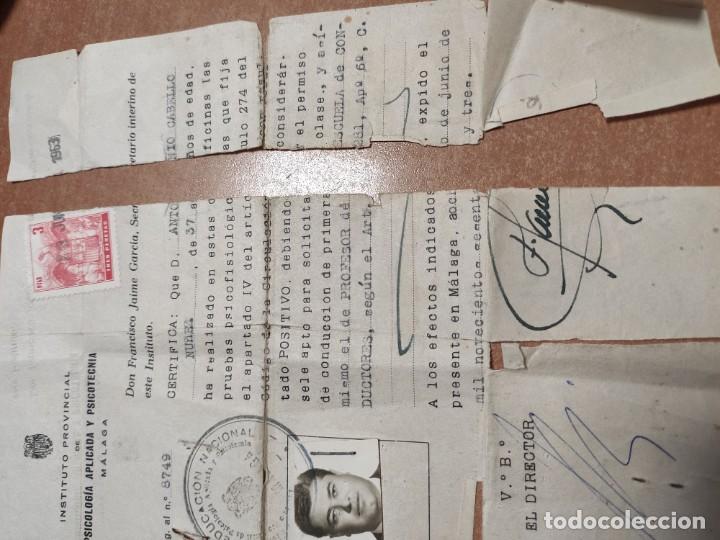 Documentos antiguos: ANTIGUO CERTIFICADO 1963 DE PROFESOR DE AUTOESCUELA - Foto 3