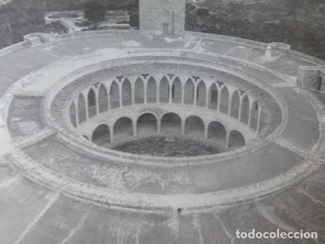 Documentos antiguos: PALMA DE MALLORCA CASTILLO DE BELLVER ANTIGUA LAMINA HUECOGRABADO A&Ntilde;OS 40