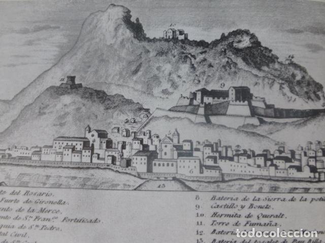 Old Documents: BERGA BARCELONA VISTA ANTIGUA LAMINA HUECOGRABADO A&Ntilde;OS 40