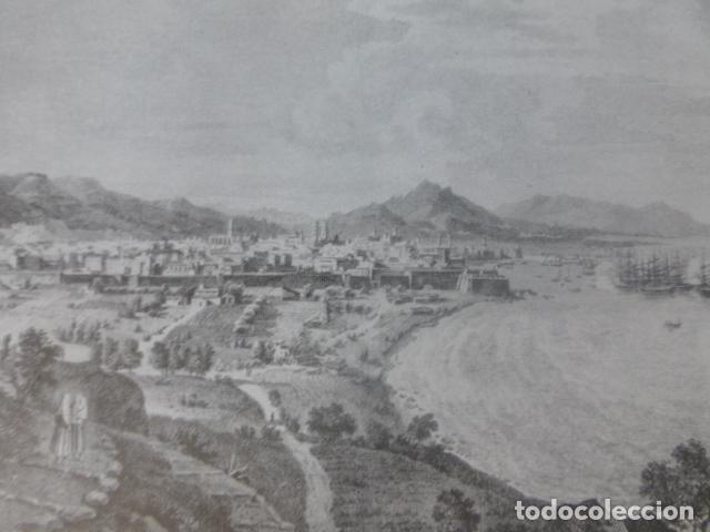 Documents Anciens: BARCELONA MURLLAS ANTIGUA LAMINA HUECOGRABADO A&Ntilde;OS 40