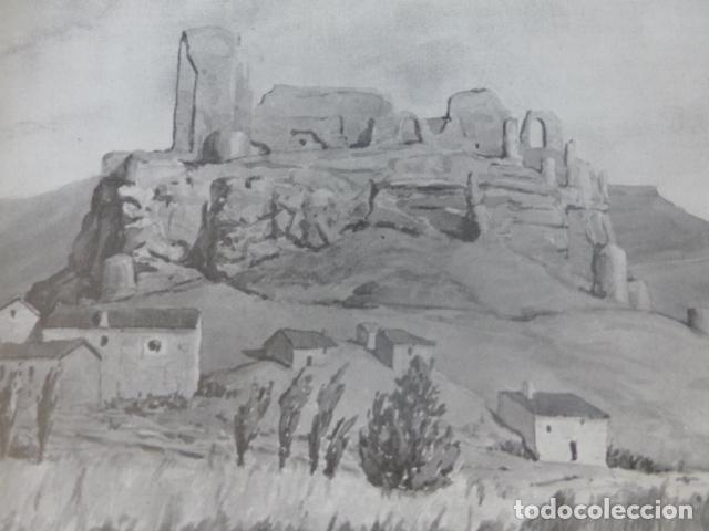 Old Documents: ZURITA DE LOS CANES GUADALAJARA CASTILLO ANTIGUA LAMINA HUECOGRABADO A&Ntilde;OS 40