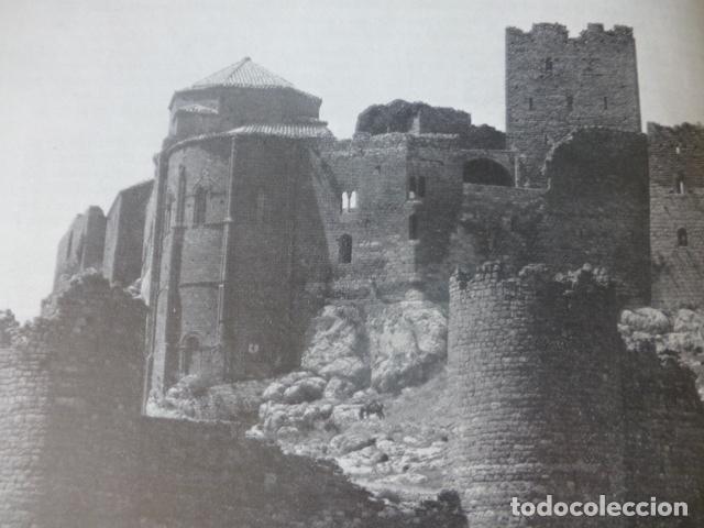 Alte Dokumente: LOARRE HUESCA CASTILLO ANTIGUA LAMINA HUECOGRABADO A&Ntilde;OS 40