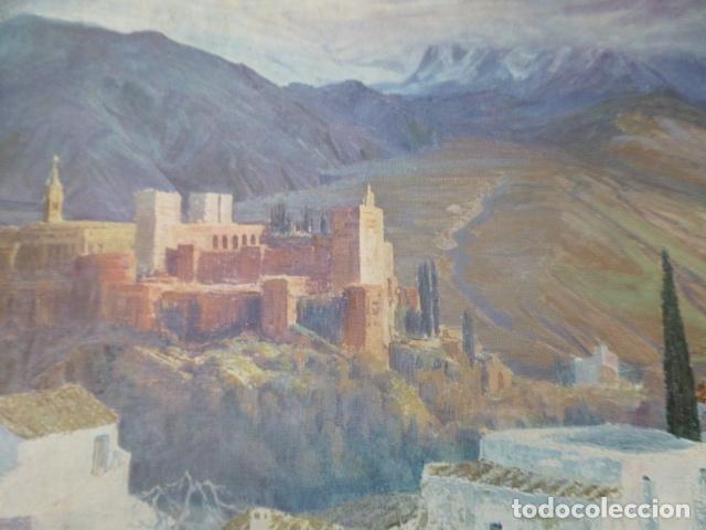 Documentos antiguos: GRANADA ALHAMBRA ANTIGUA LAMINA HUECOGRABADO A&Ntilde;OS 40