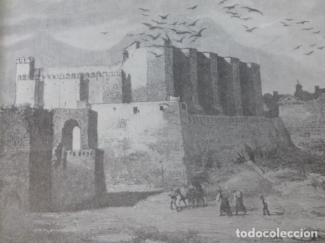 Documentos antiguos: TARIFA CADIZ CASTILLO ANTIGUA LAMINA HUECOGRABADO A&Ntilde;OS 40