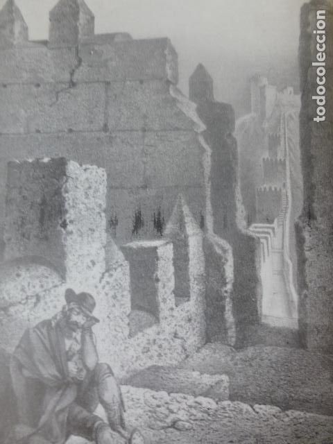 Documentos antiguos: ALMERIA EL CASTILLO ANTIGUA LAMINA HUECOGRABADO A&Ntilde;OS 40