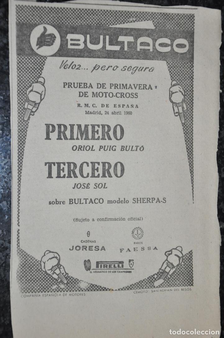 Documentos antiguos: anuncio bultaco - Foto 1