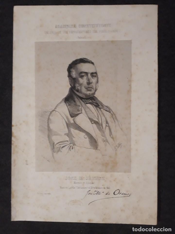 Documents Anciens: Jos&eacute; Maria Orense, Palencia. CORTES CONSTITUYENTES. GALER&Iacute;A DE REPRESENTANTES, 1854 SERIGRAF&Iacute;A