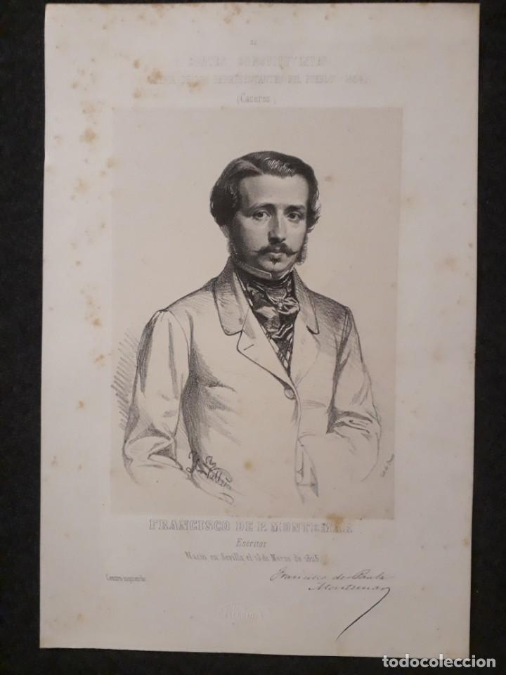 Documents Anciens: Francisco Montemar C&aacute;ceres Sevilla. CORTES CONSTITUYENTES GALER&Iacute;A DE REPRESENTANTES 1854 SERIGRAF&Iacute;A