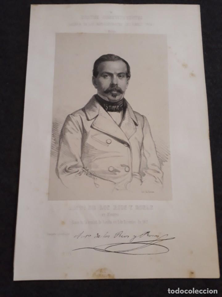 Documents Anciens: A. DE LOS RIOS Y ROSAS. M&Aacute;LAGA RONDA. CORTE CONSTITUYENTES GALER&Iacute;A DE REPRESENTANTES 1854 SERIGRAF&Iacute;A