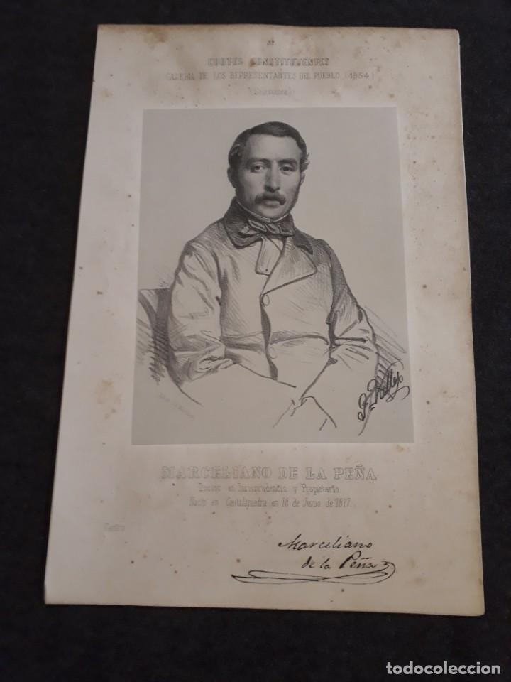 Documents Anciens: MARCELIANO DE LA PE&Ntilde;A. SALAMANCA. CORTE CONSTITUYENTES GALER&Iacute;A DE REPRESENTANTES 1854 SERIGRAF&Iacute;A