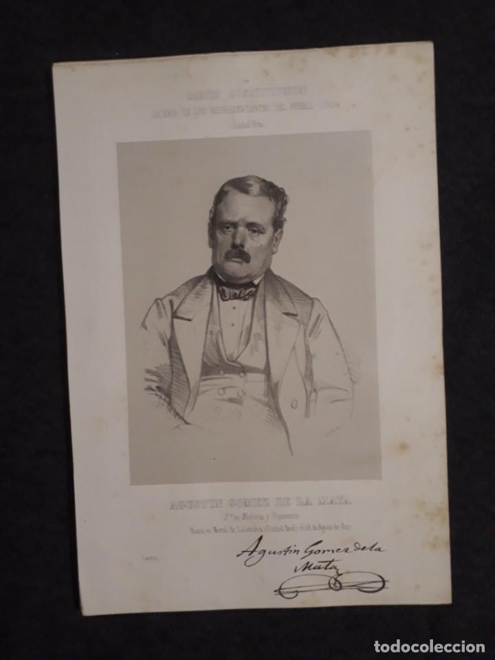 Documentos antigos: AGUST&Iacute;N G&Oacute;MEZ DE LA MATA. CALATRABA. CORTE CONSTITUYENTES GALER&Iacute;A DE REPRESENTANTES 1854 SERIGRAF&Iacute;A