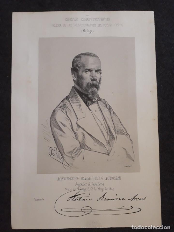 Alte Dokumente: ANTONIO RAMIREZ ARCAS. M&Aacute;LAGA. CORTES CONSTITUYENTES GALER&Iacute;A DE REPRESENTANTES 1854 SERIGRAF&Iacute;A