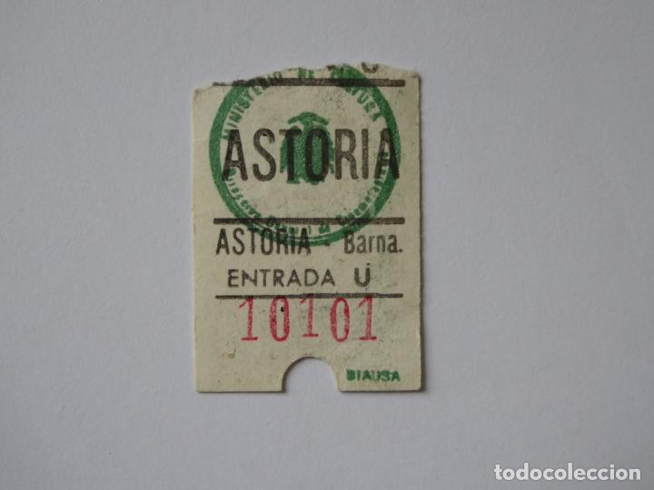 Documentos antiguos: Antigua entrada para el cine Astoria, en Barcelona. Capicua 10101