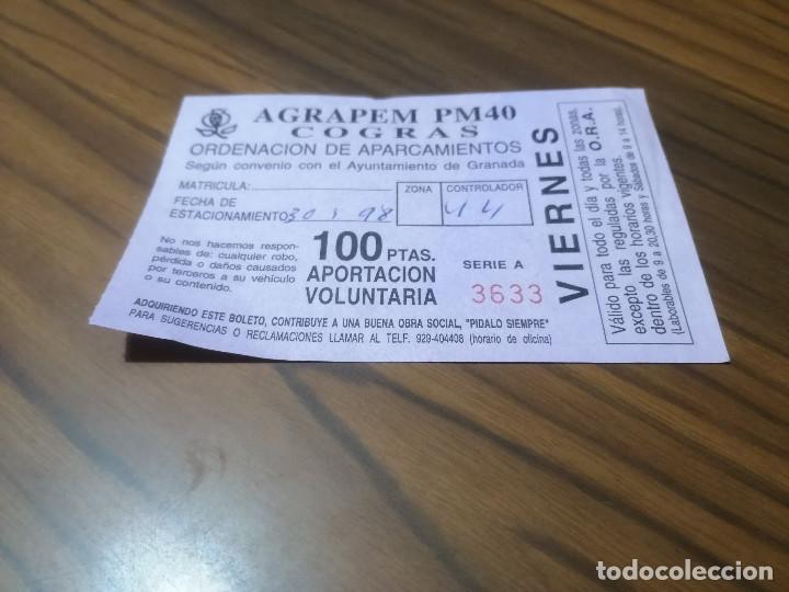 Documentos antiguos: ORA. RECIBO DE REGULACI&Oacute;N. GRANADA, 1998. BUEN ESTADO. DIFICIL