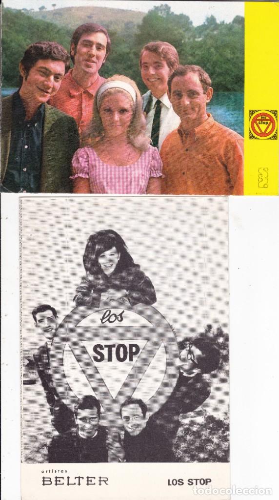 Documentos antiguos: 2 papeles del conjunto los Stop a&ntilde;os 60 - Foto 1