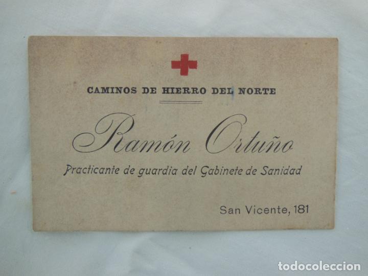 Documenti antichi: CAMINOS DE HIERRO DEL NORTE DE ESPA&Ntilde;A. Practicante de guardia del Gabinete de Sanidad.