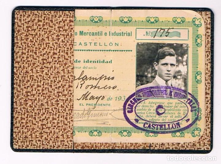 Documentos antiguos: CARNET 193.. CASTELLON CIRCULO MERCANTIL E INDUSTRIA - Foto 2