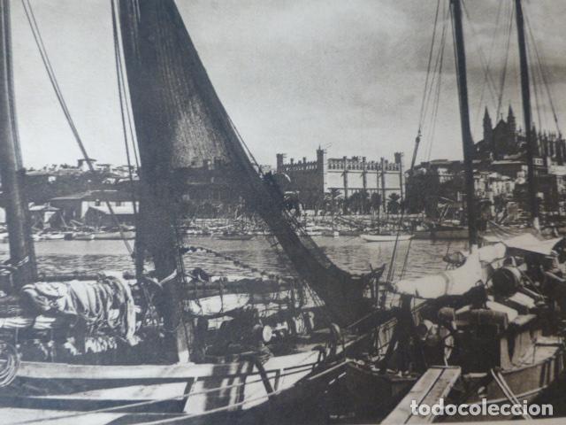 Documentos antiguos: PALMA DE MALLORCA VISTA GENERAL ANTIGUO HUECOGRABADO A&Ntilde;OS 20