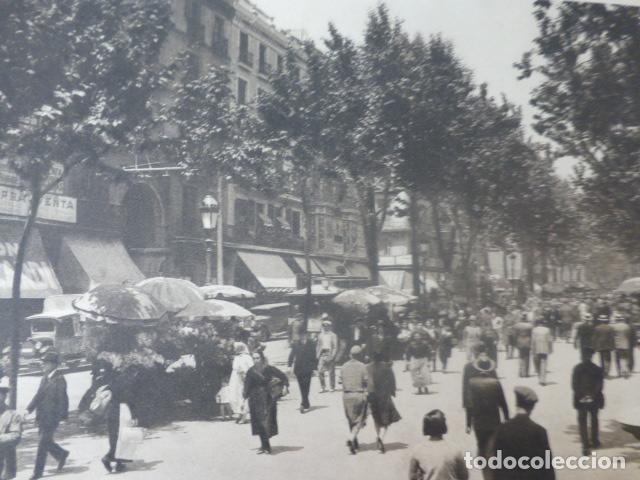 Documentos antiguos: BARCELONA LAS RAMBLAS ANTIGUO HUECOGRABADO A&Ntilde;OS 20