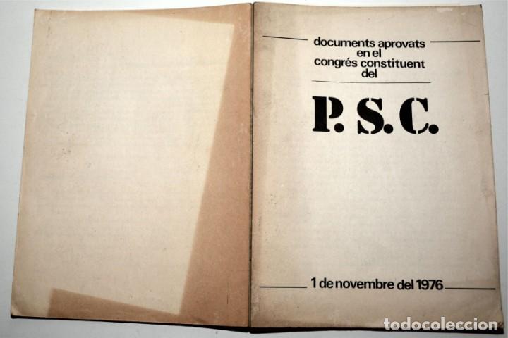 Documentos antiguos: DOCUMENTS APROVATS EN EL CONGR&Eacute;S CONSTITUENT DE P.S.C - Foto 4