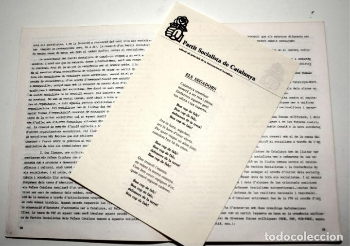 Documentos antiguos: DOCUMENTS APROVATS EN EL CONGR&Eacute;S CONSTITUENT DE P.S.C - Foto 7