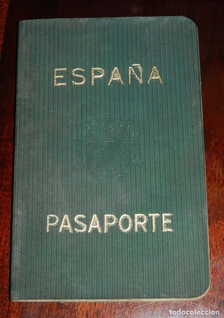 Documentos antigos: PASAPORTE DE ESPA&Ntilde;A, MADRID, A&Ntilde;O 1922, CON SELLOS DE LA FRONTERA POR IRUN, MIDE 15 X 10 CMS.