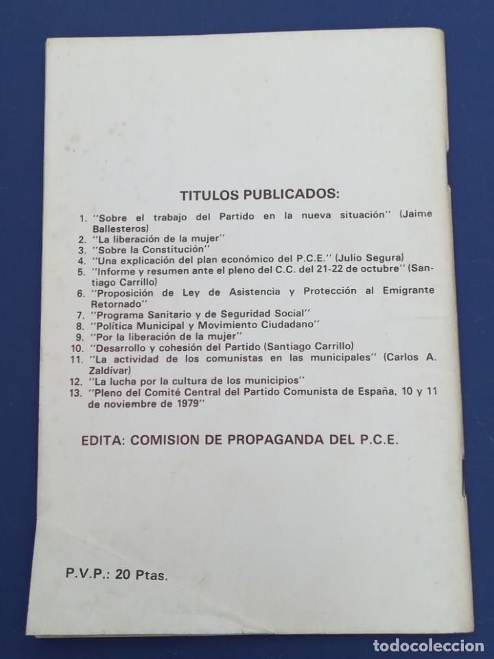 Documentos antiguos: CUADERNILLO PARTIDO COMUNISTA DE ESPA&Ntilde;A - PLENO DEL COMIT&Eacute; CENTRAL 1979 - Foto 8