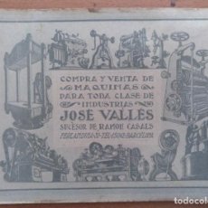 Documentos antiguos: TARJETA COMERCIAL COMPRA VENTA MAQUINAS JOSE VALLES CALLE FERLANDINA BARCELONA PRINCIPIOS SIGLO XX