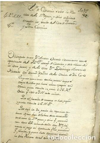 Documentos antiguos: CONVENIO SOBRE UN COTO. 1778 - Foto 1