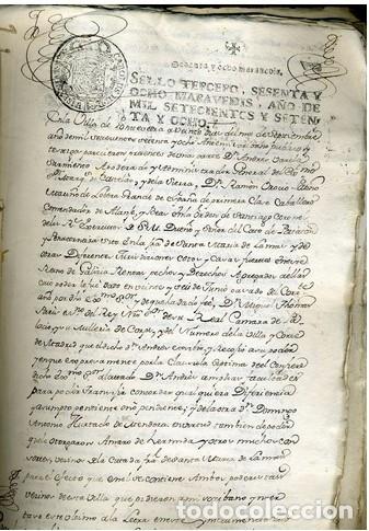 Documentos antiguos: CONVENIO SOBRE UN COTO. 1778 - Foto 2