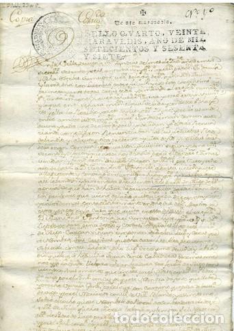 Documentos antiguos: DOCUMENTO GALICIA 1645 MANUSCRITO - Foto 1