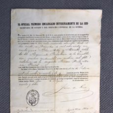 Documentos antiguos: MILITAR - REGIMIENTO INFANTERÍA DE LA CONSTITUCIÓN NO.29, EL LIBERAL (A.1858) S.XIX. Lote 213591446